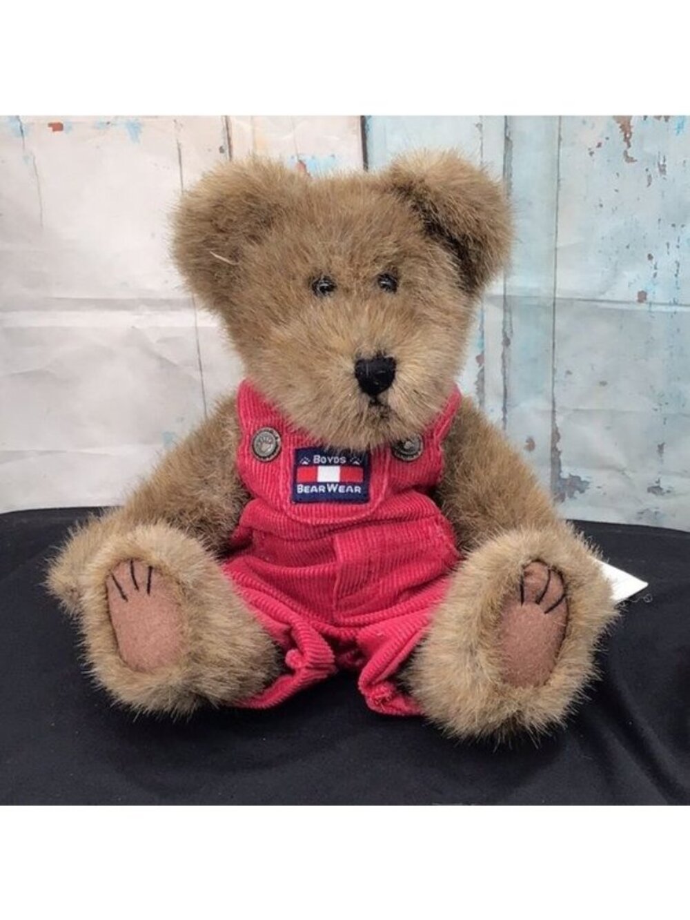 Boyds Bears & Friends Kyle L. Berriman Plush Bear In Red Corduroy Overalls 12" H